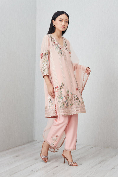 Ranna Gill Mason pink Bugla Lurex tunic set