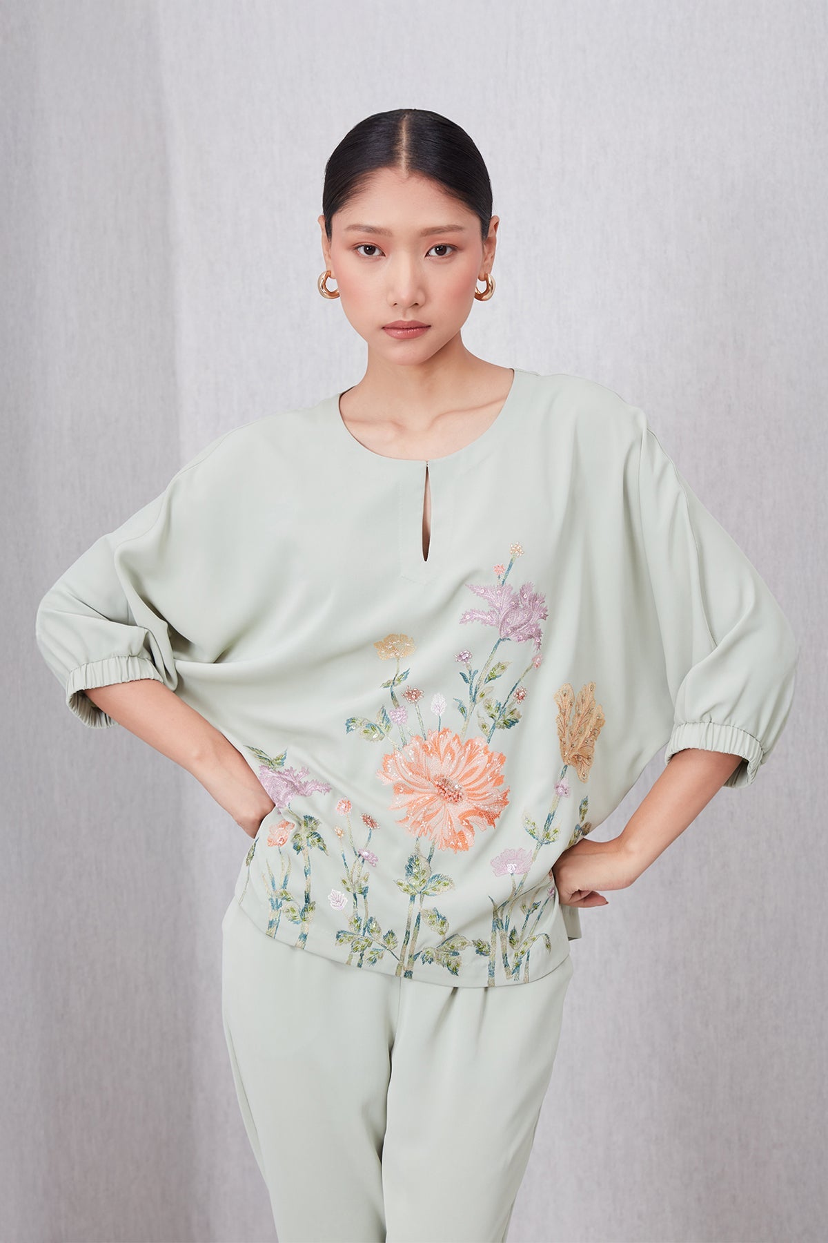 Ranna Gill Bria Designer Light green Co-ord Set.