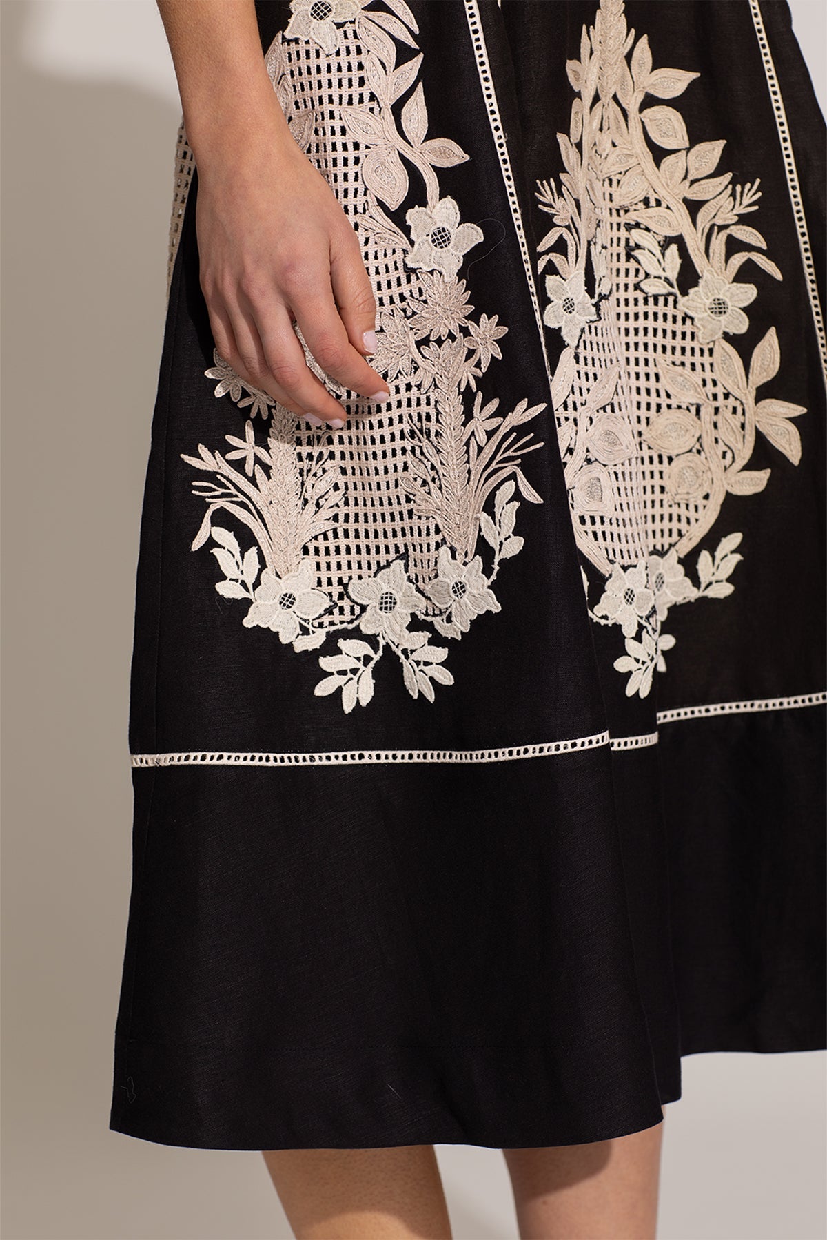 Amara Embroidered Midi Dress