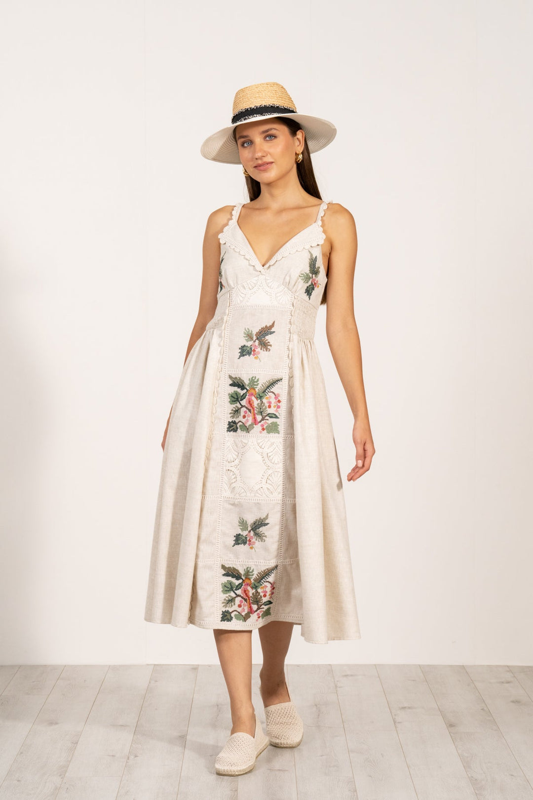 Nandini Gupta in Ursula Strap Midi Dress