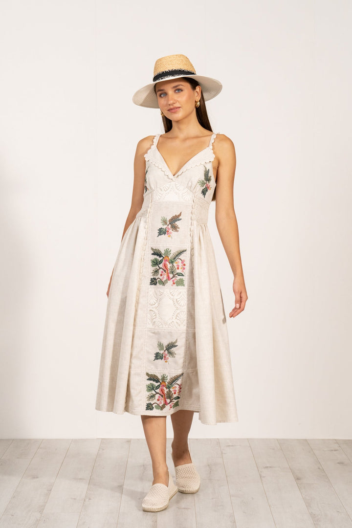 Nandini Gupta in Ursula Strap Midi Dress