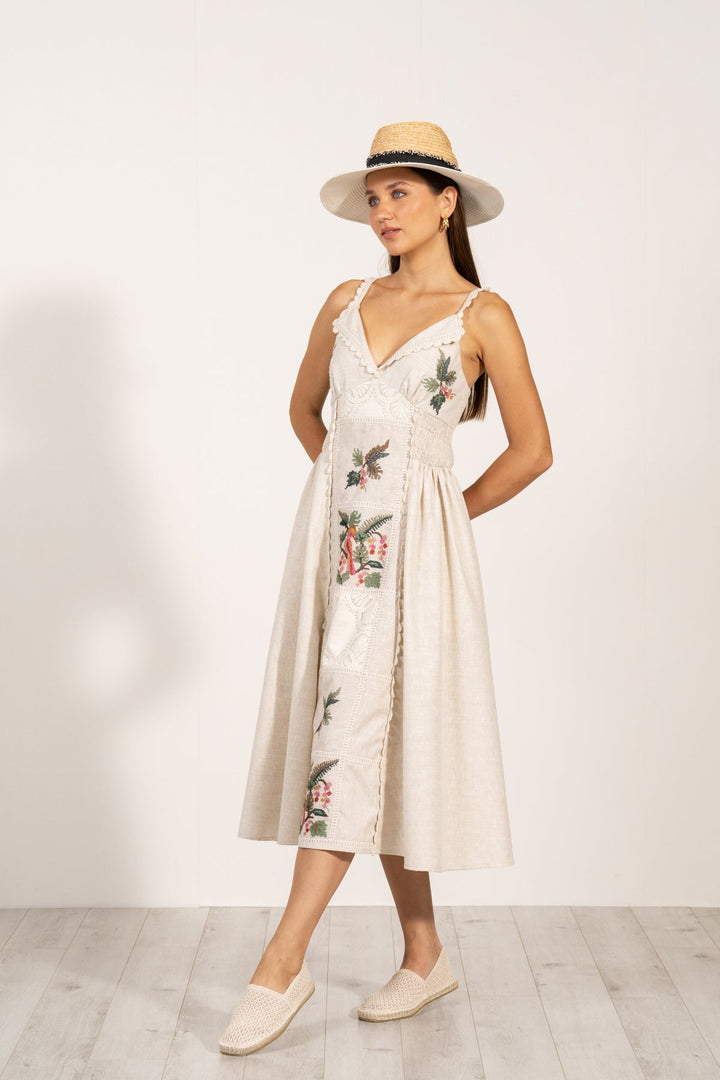 Nandini Gupta in Ursula Strap Midi Dress