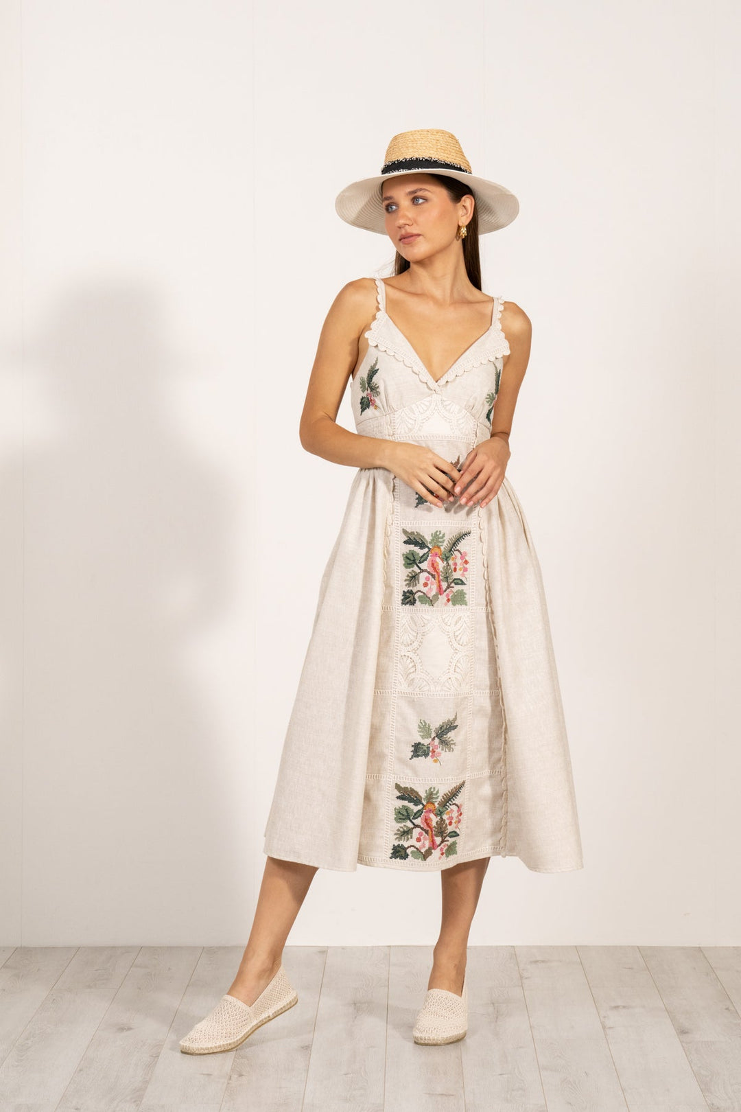 Nandini Gupta in Ursula Strap Midi Dress