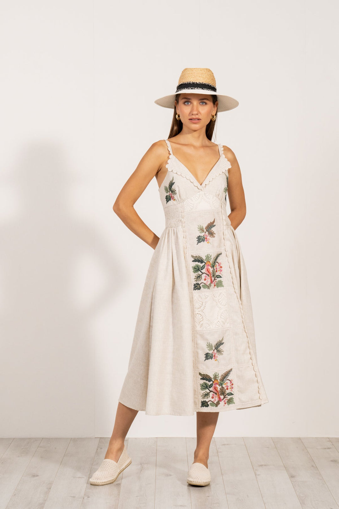 Nandini Gupta in Ursula Strap Midi Dress