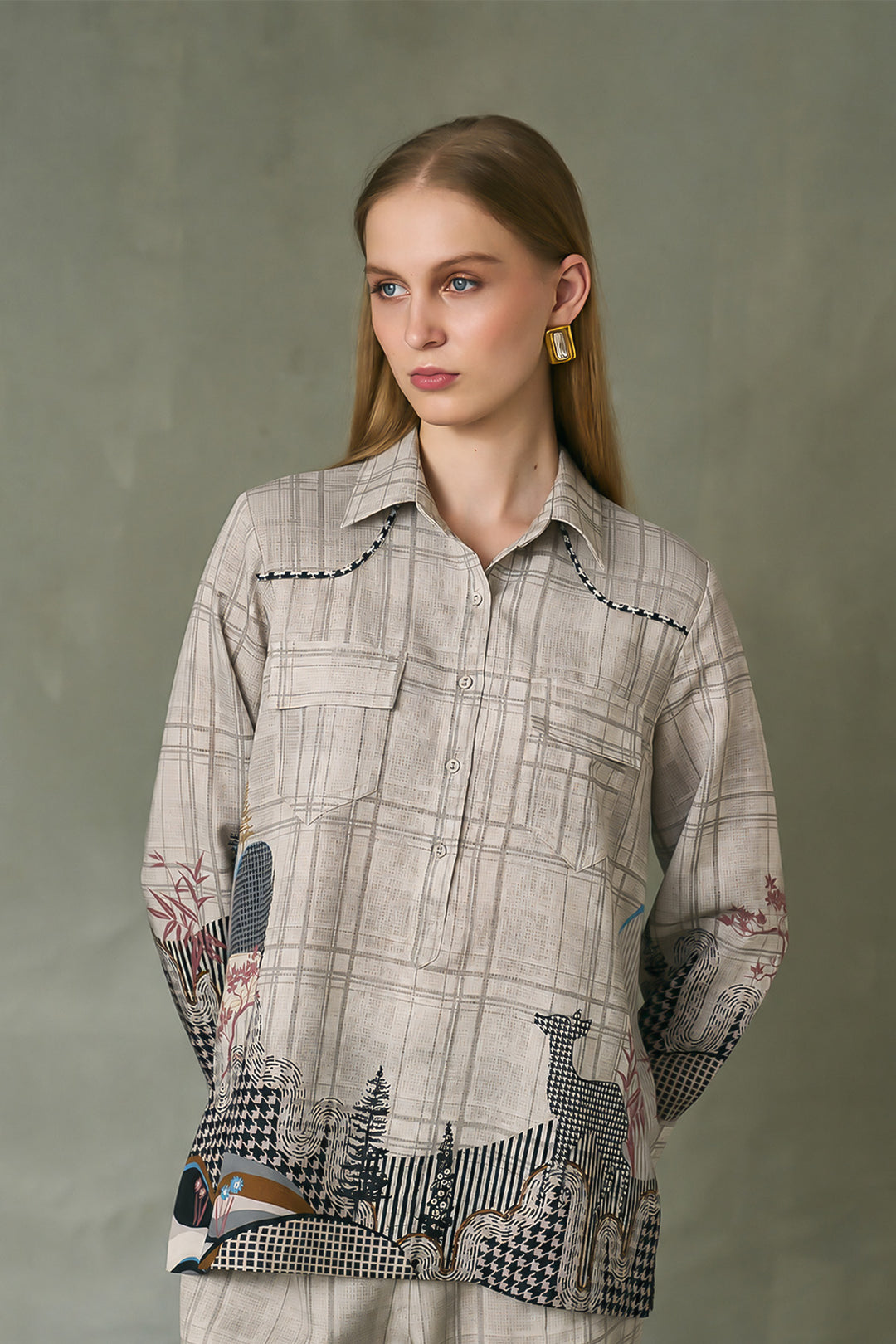 Vanya Pleated Collar Top