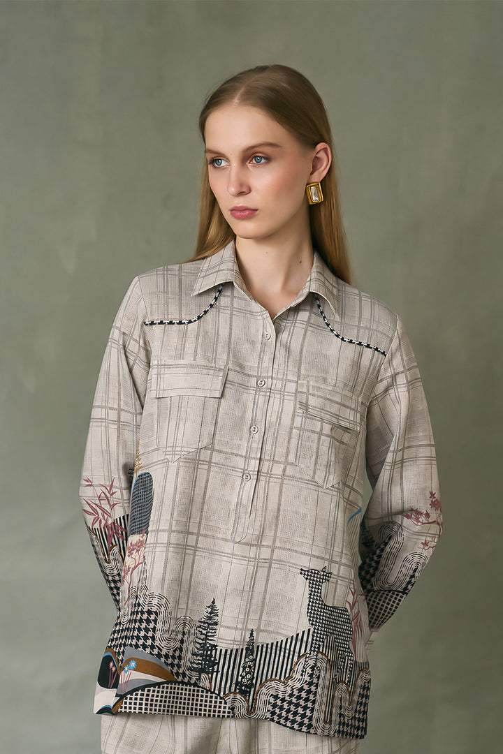 Vanya Pleated Collar Top