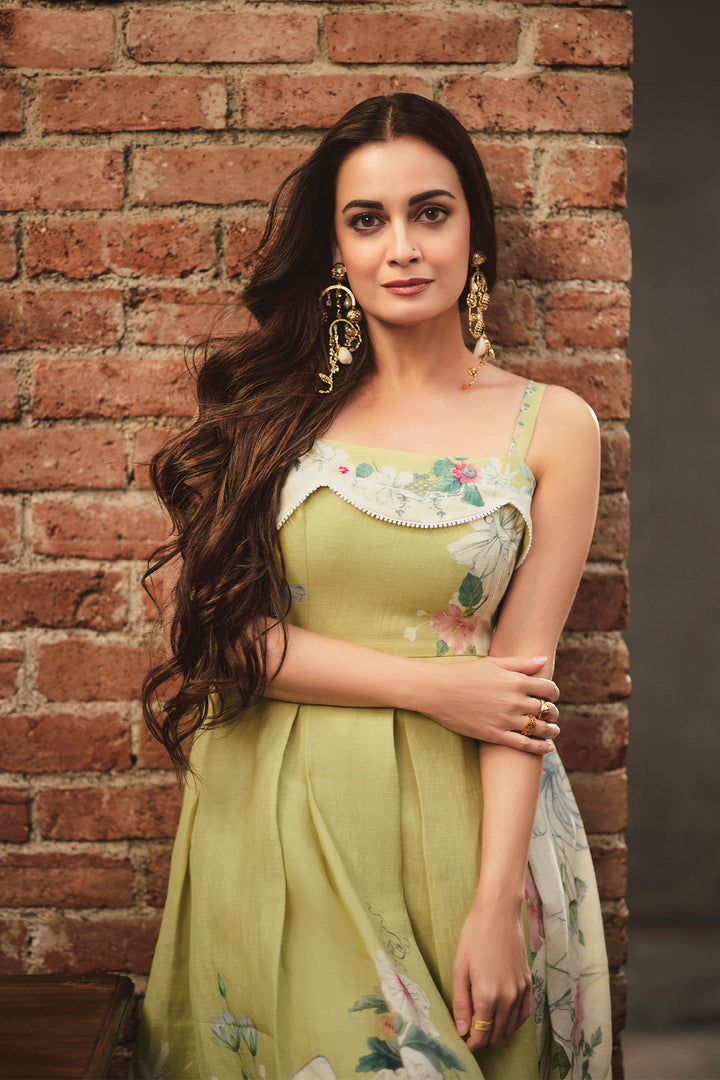 Dia Mirza in Marie Scalop Midi Dress