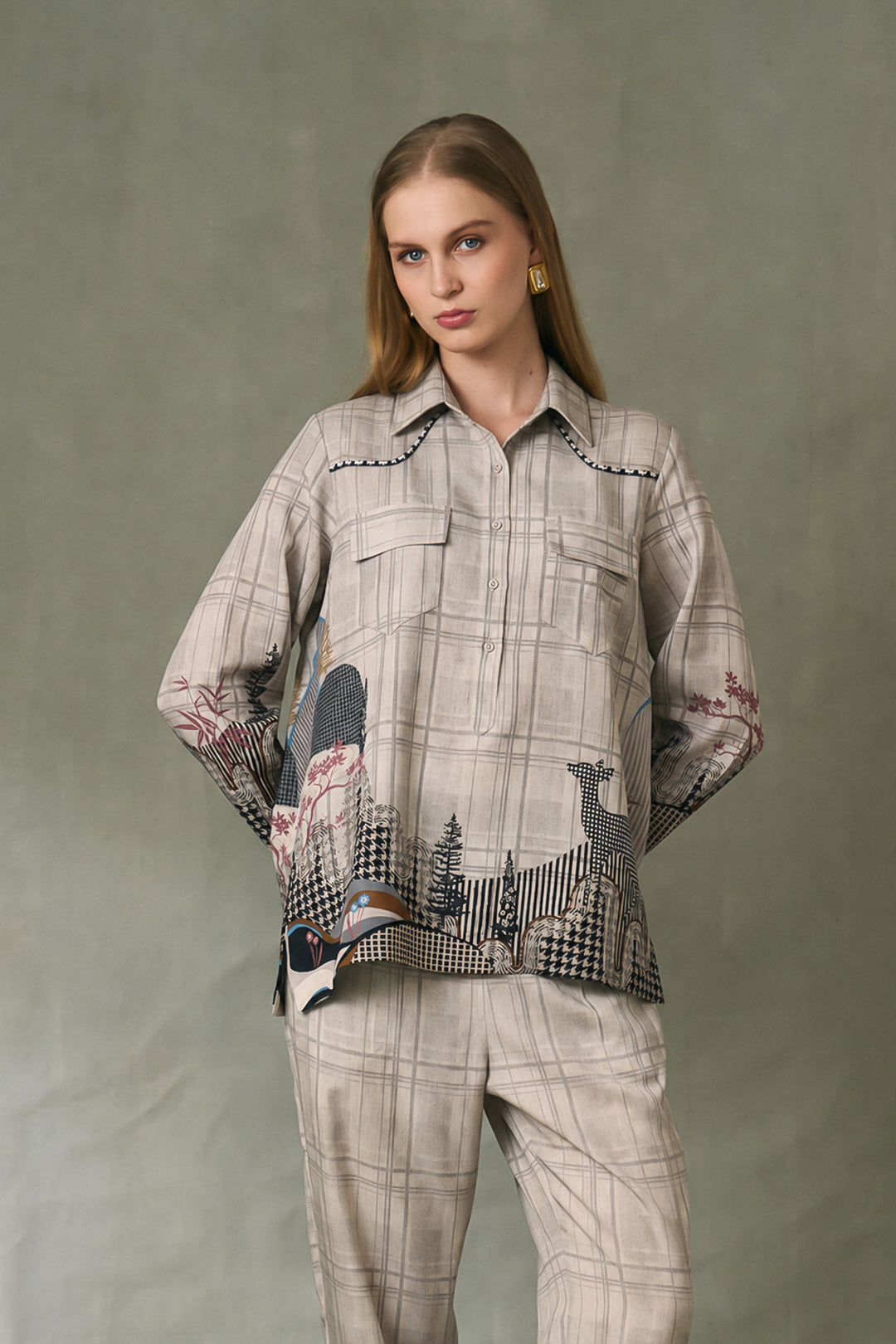 Vanya Pleated Collar Top