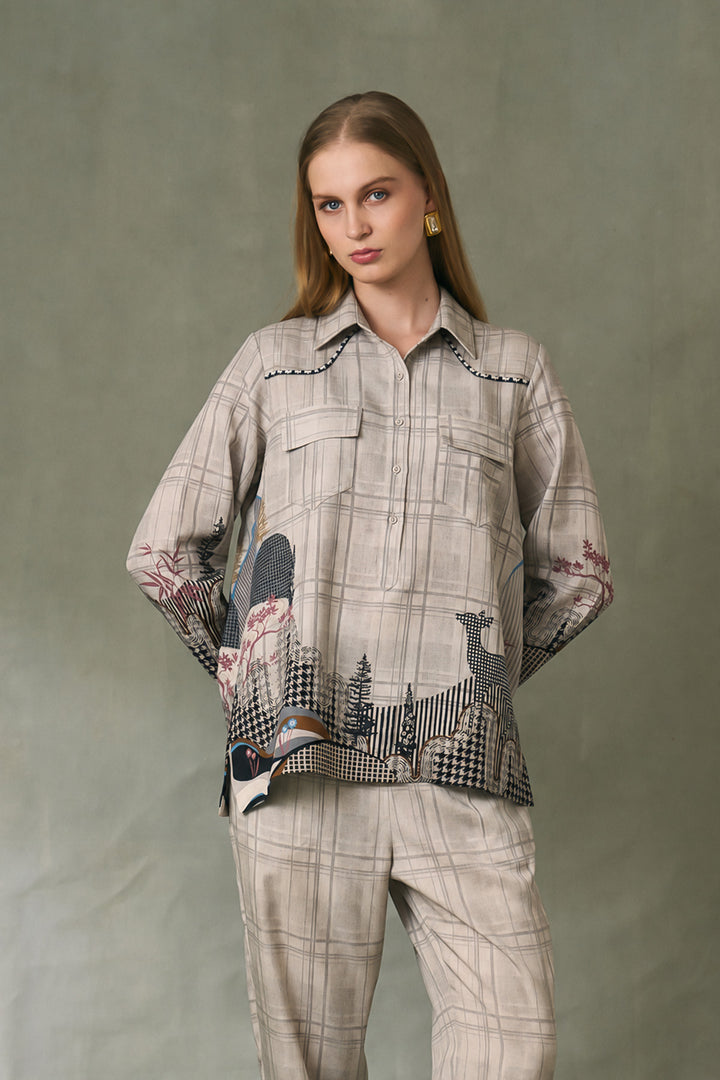 Vanya Pleated Collar Top