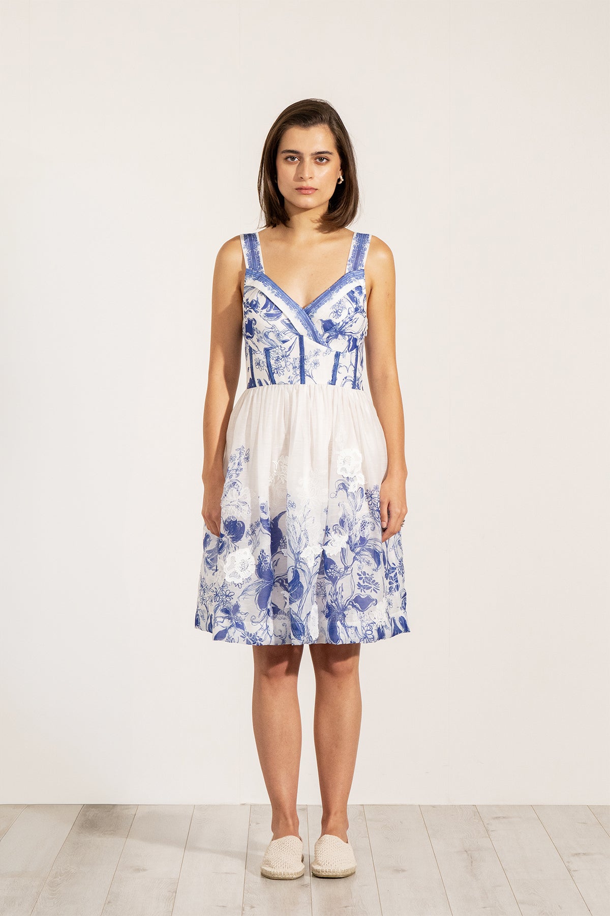 Blue Zen Sundress Ranna Gill Designer Dress Blue Zen Sundress Ranna Gill Designer Dress