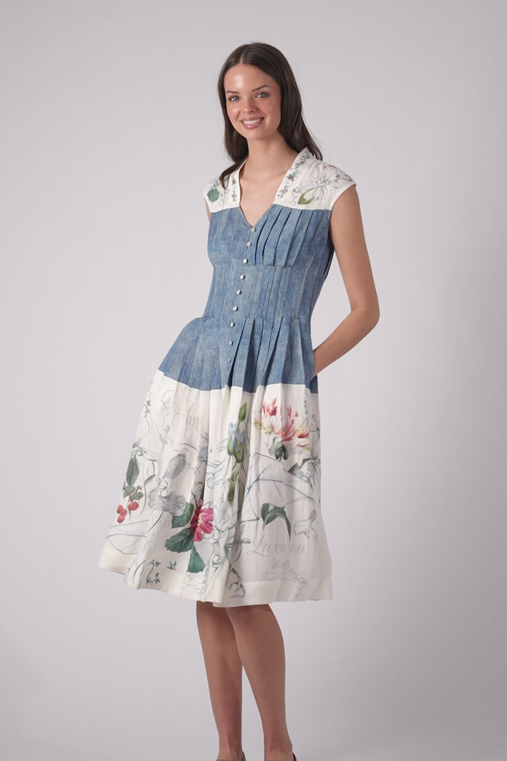 Binx Pleated Midi Dress