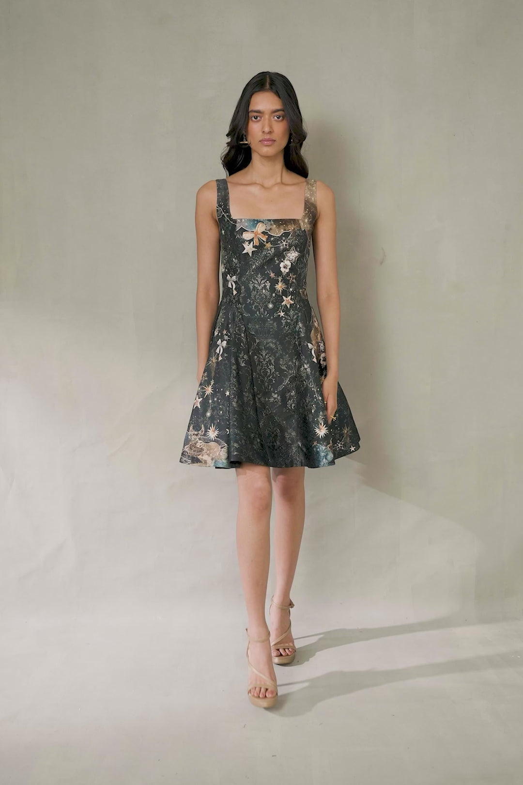 Velina Square Neck Mini Dress