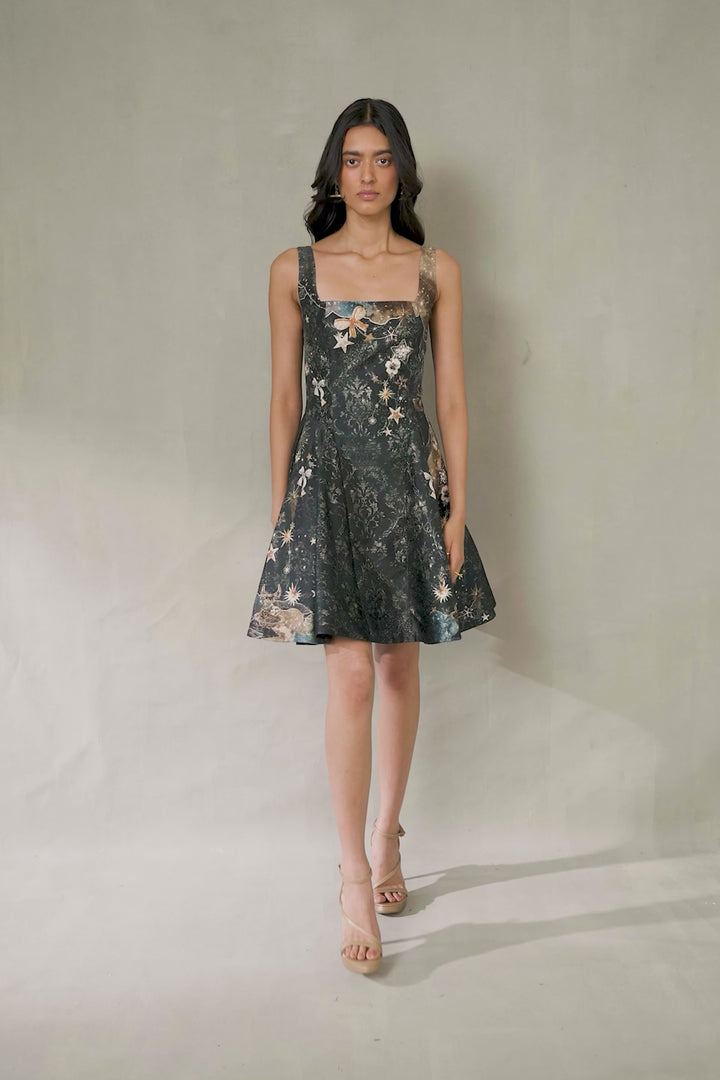 Velina Square Neck Mini Dress