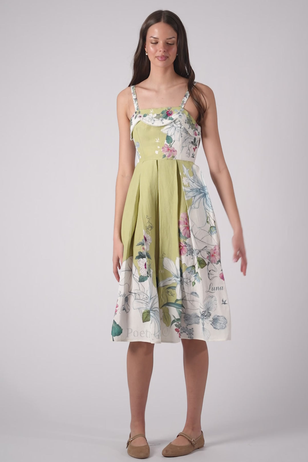 Dia Mirza in Marie Scalop Midi Dress