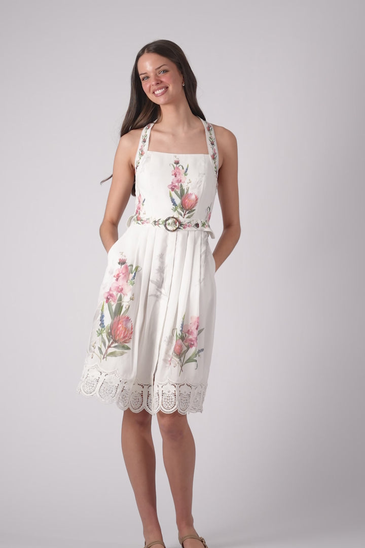 Pineleaf Halter Dress