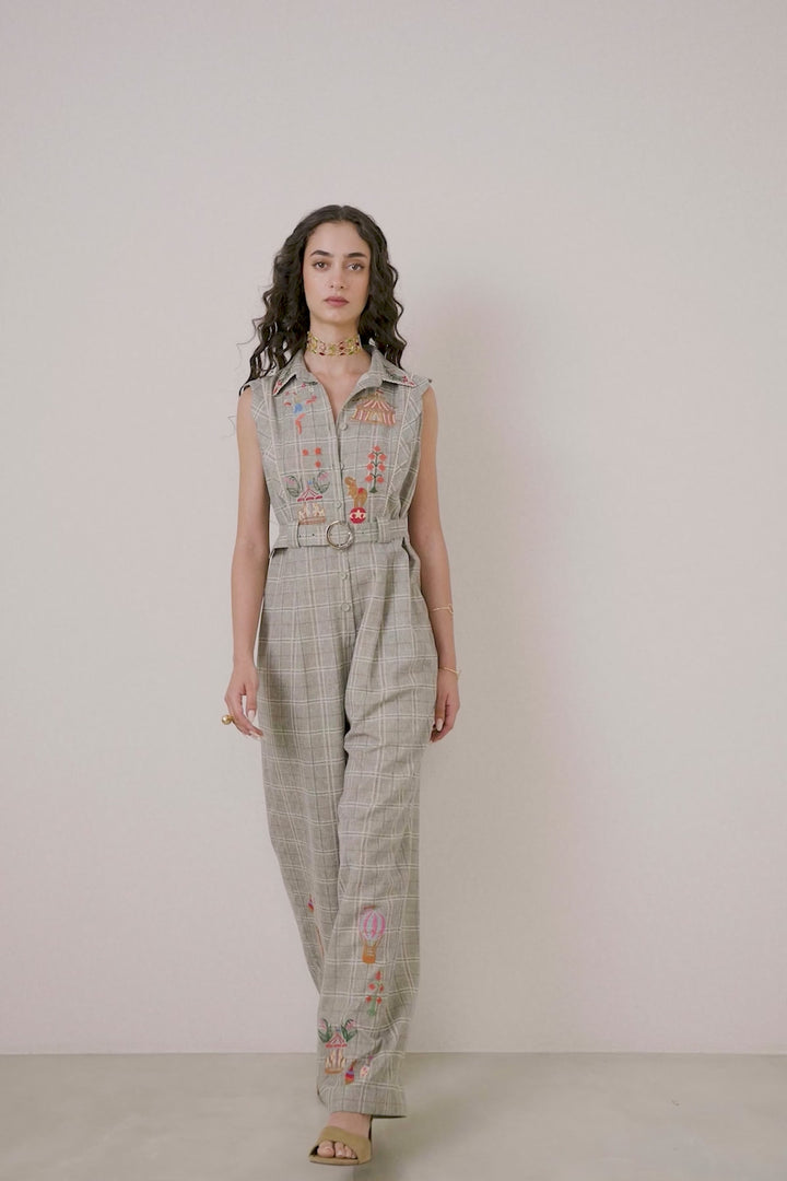 Rosyne Scalop Detail Jumpsuit