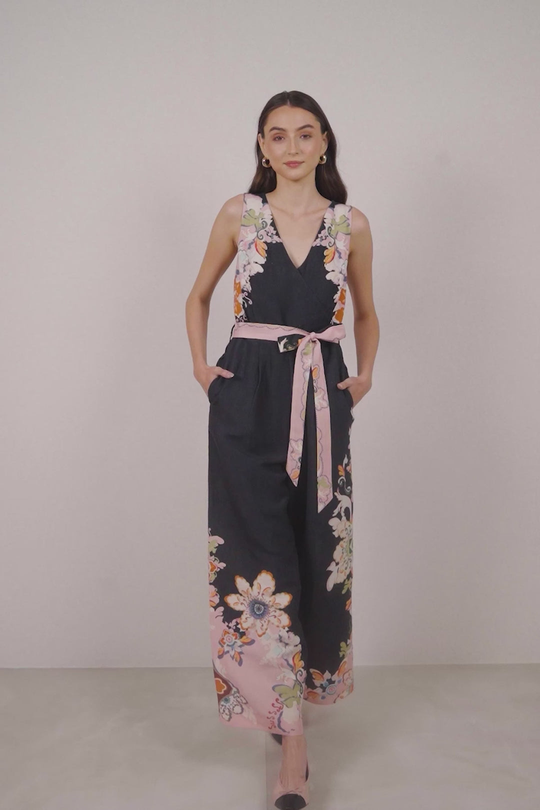 Avira V Neck Jumpsuit