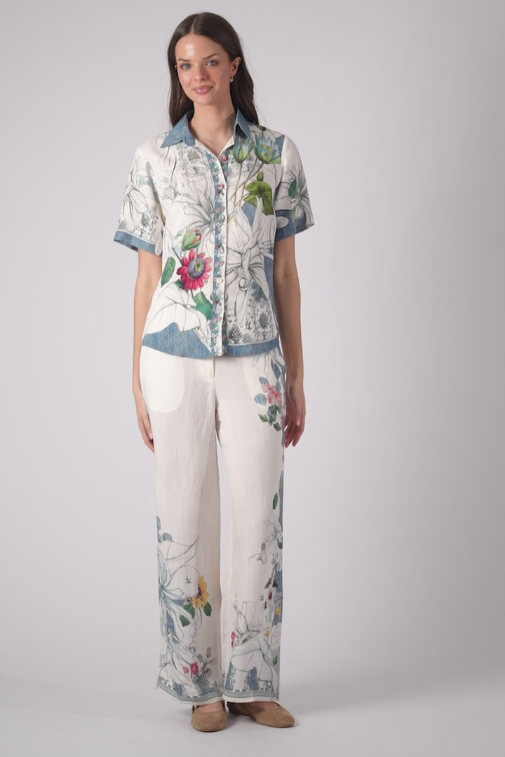 Adina Yoke Buttondown Shirt and High waisted Pant