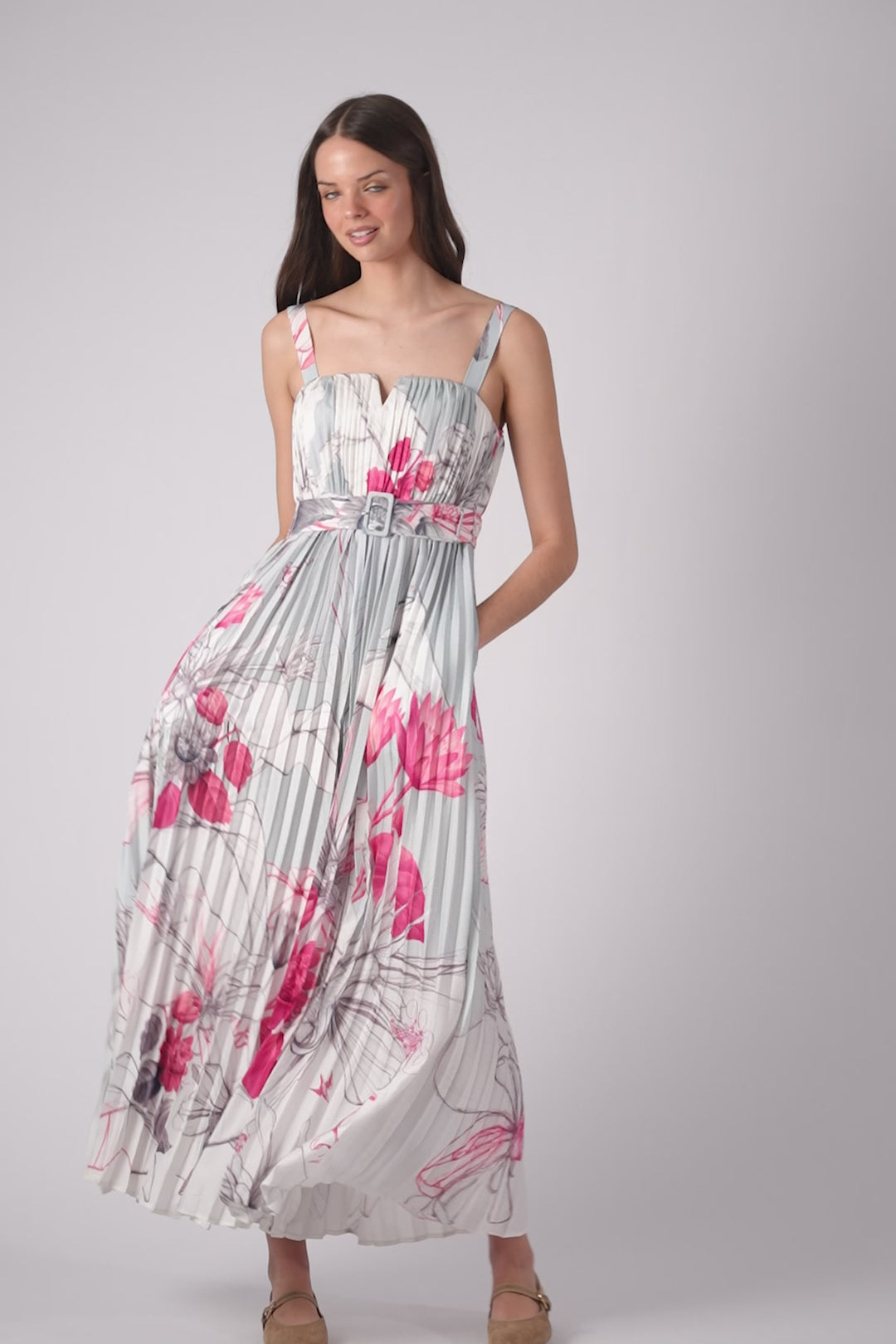 Snowbell Strap Pleated Jumpsuit