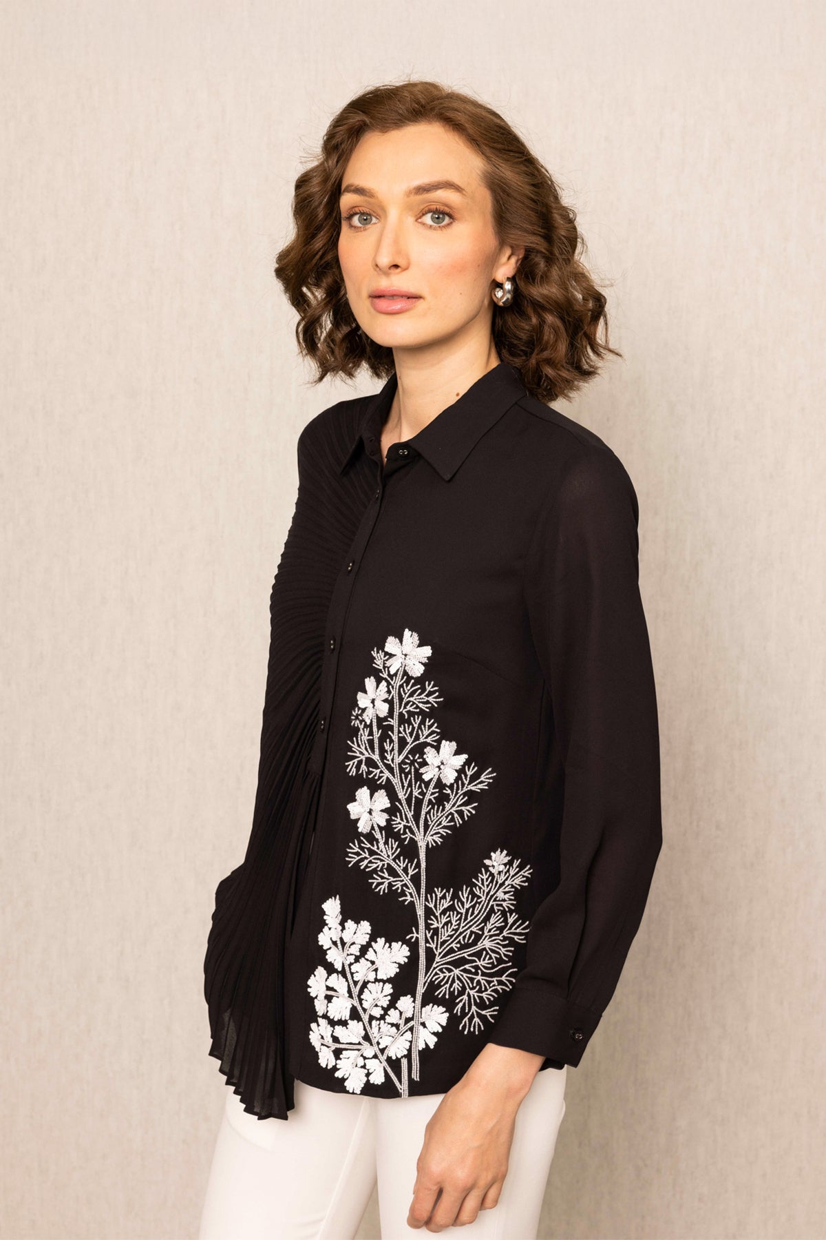 Lyra Pleated Top