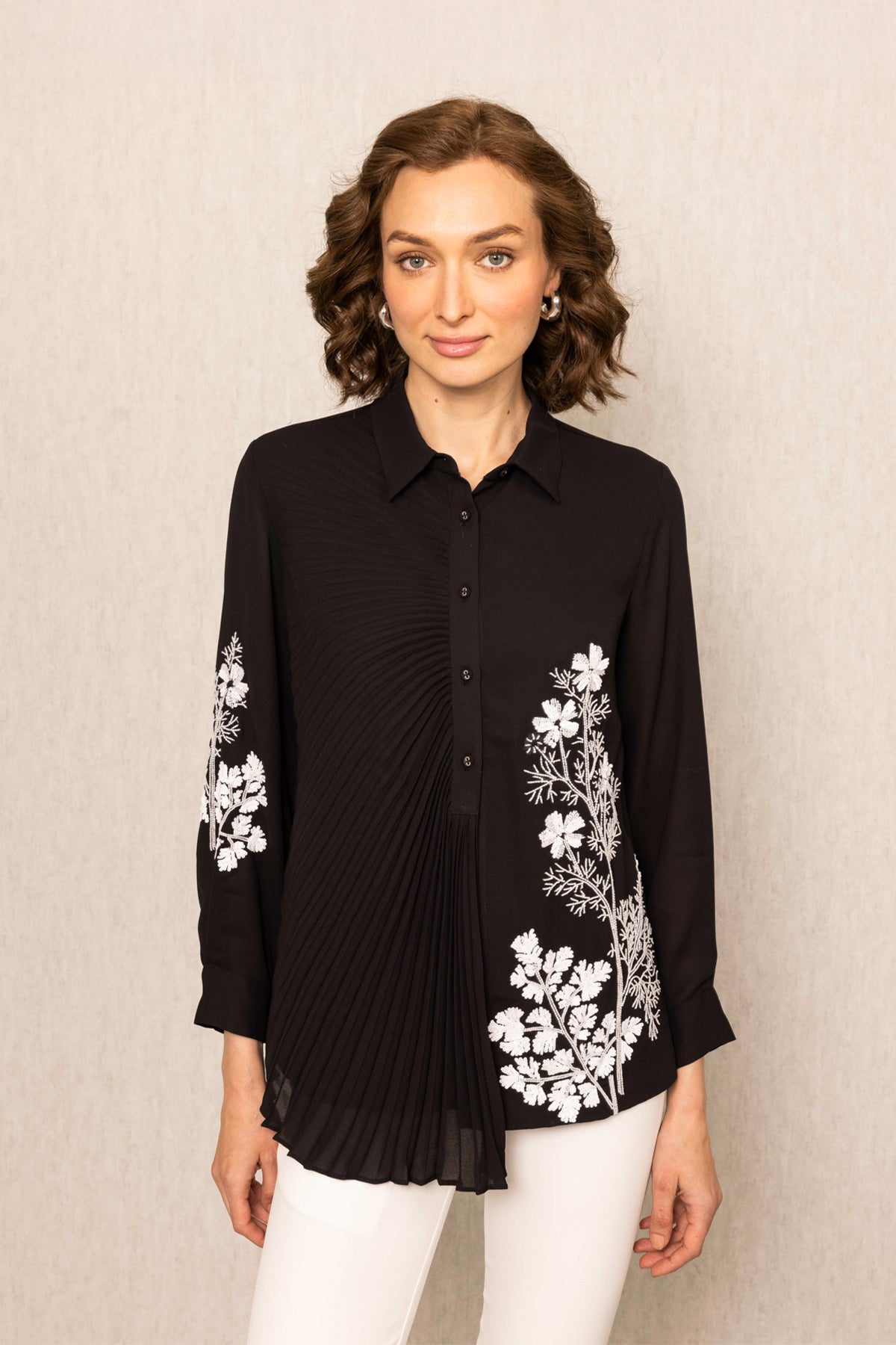 Lyra Pleated Top